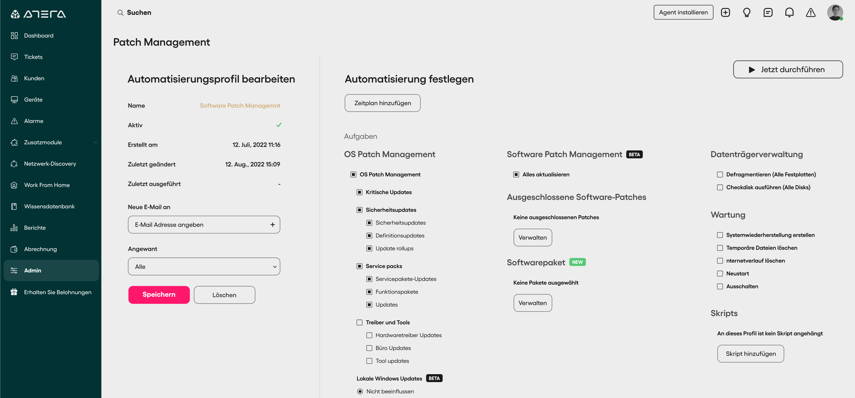 Atera's IT-Automatisierung und Skripterstellung