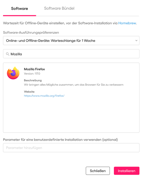 Softwareinstallation mit Homebrew