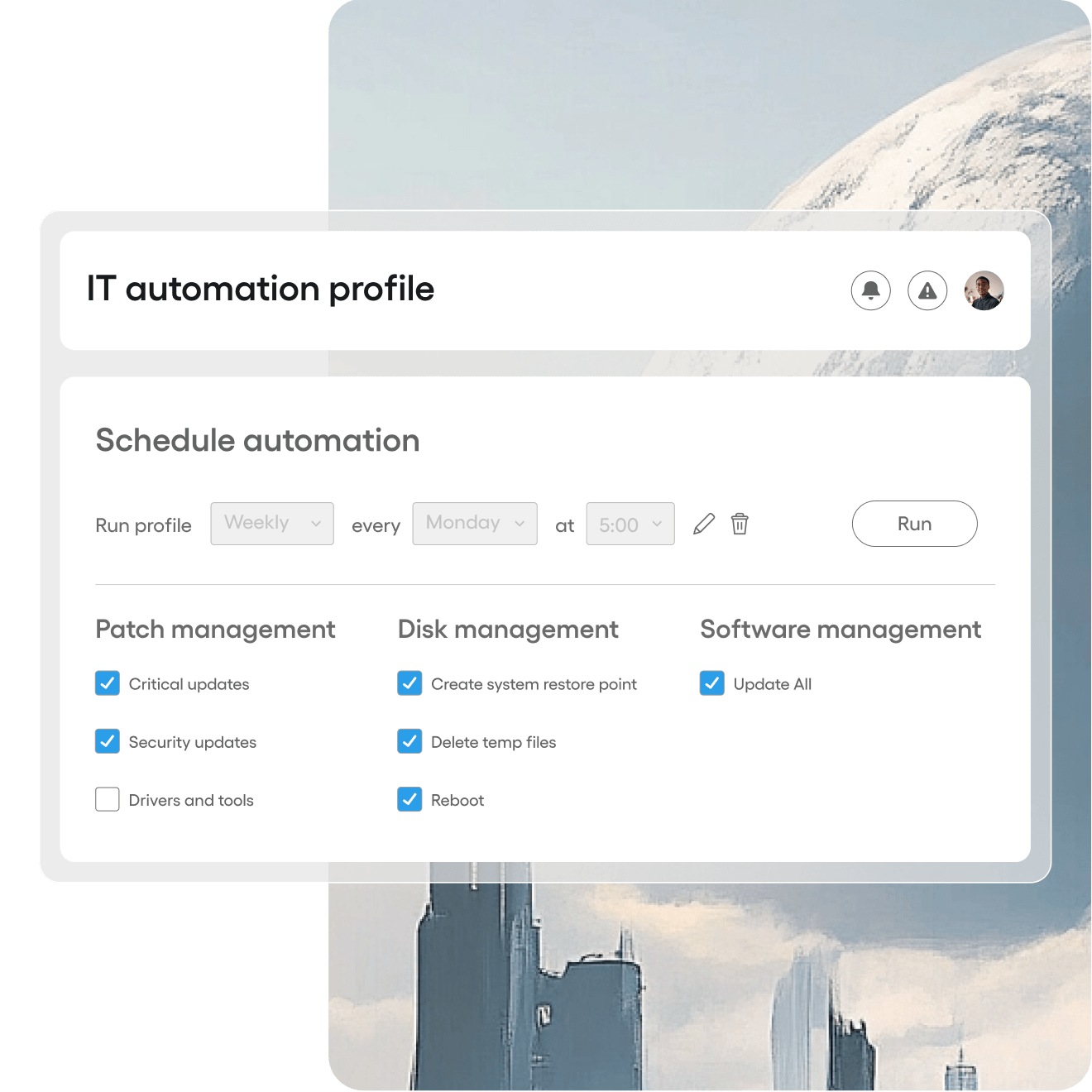 Screenshot of Atera's It automation and scripting