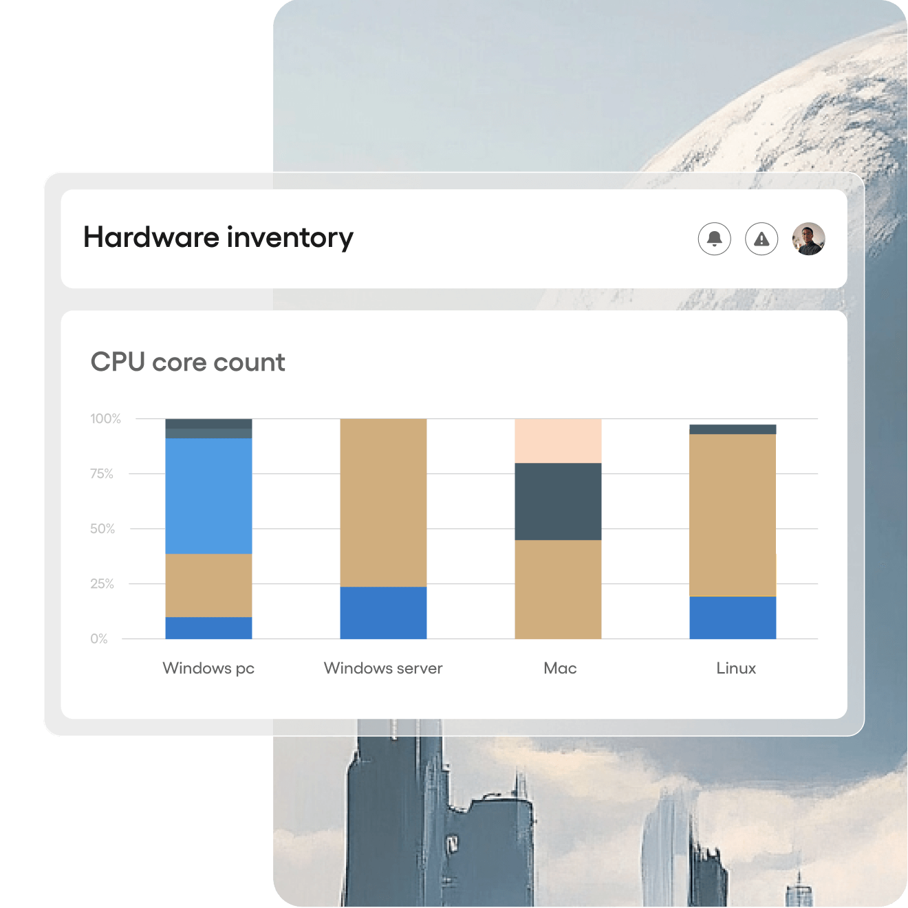 IT RMM Atera screenshot of Hardware inventory report