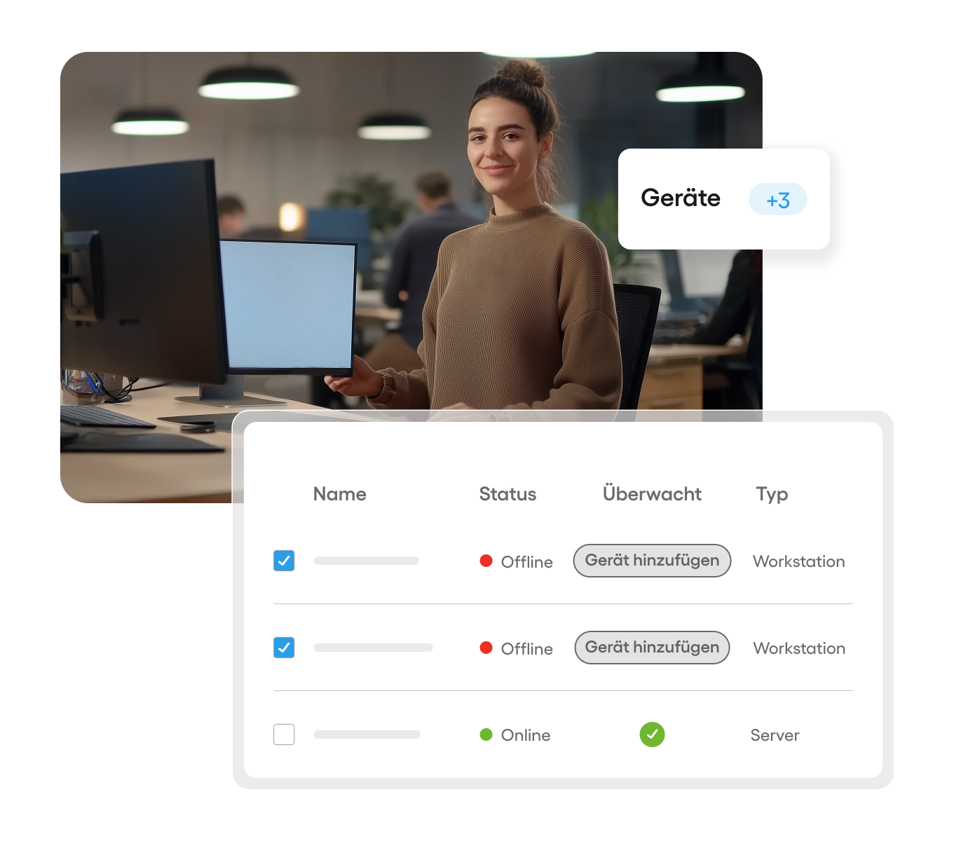 IT-Admin verwaltet Geräte mit Ateras Network Discovery Plattform