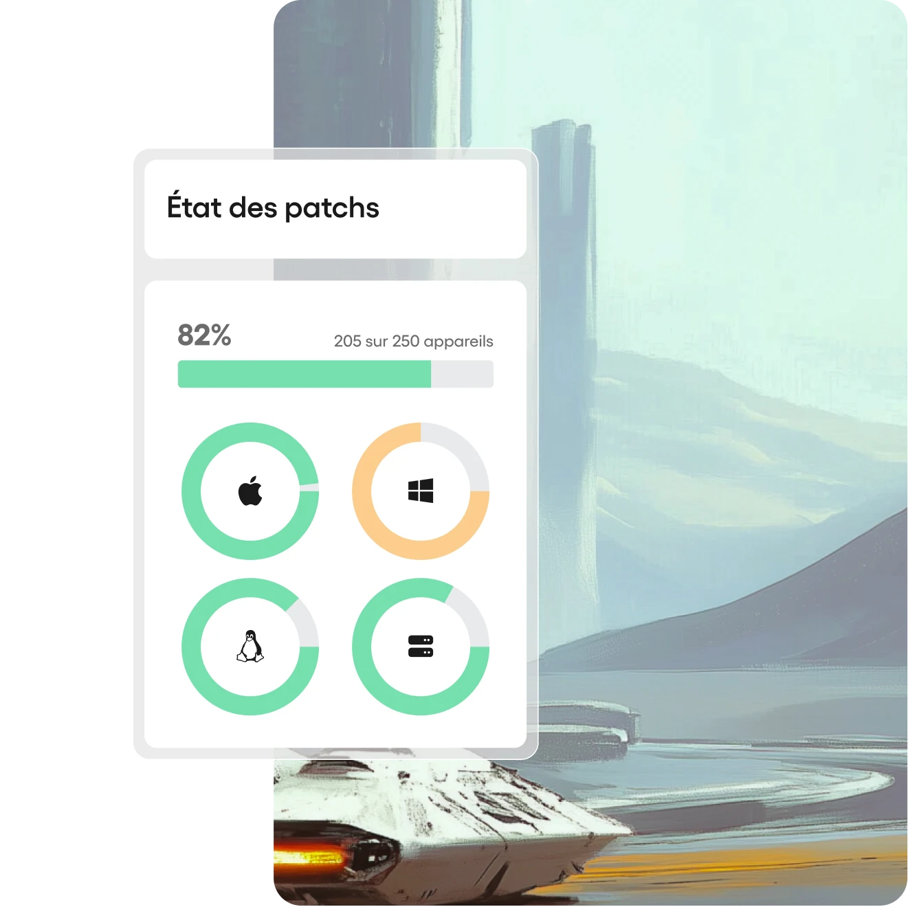 L'Etat des patchs avec l'APP d'Atera