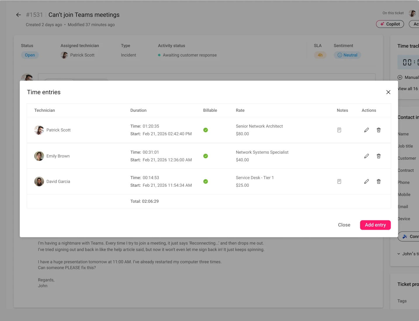 Automatic time capture, billing, and time sheets