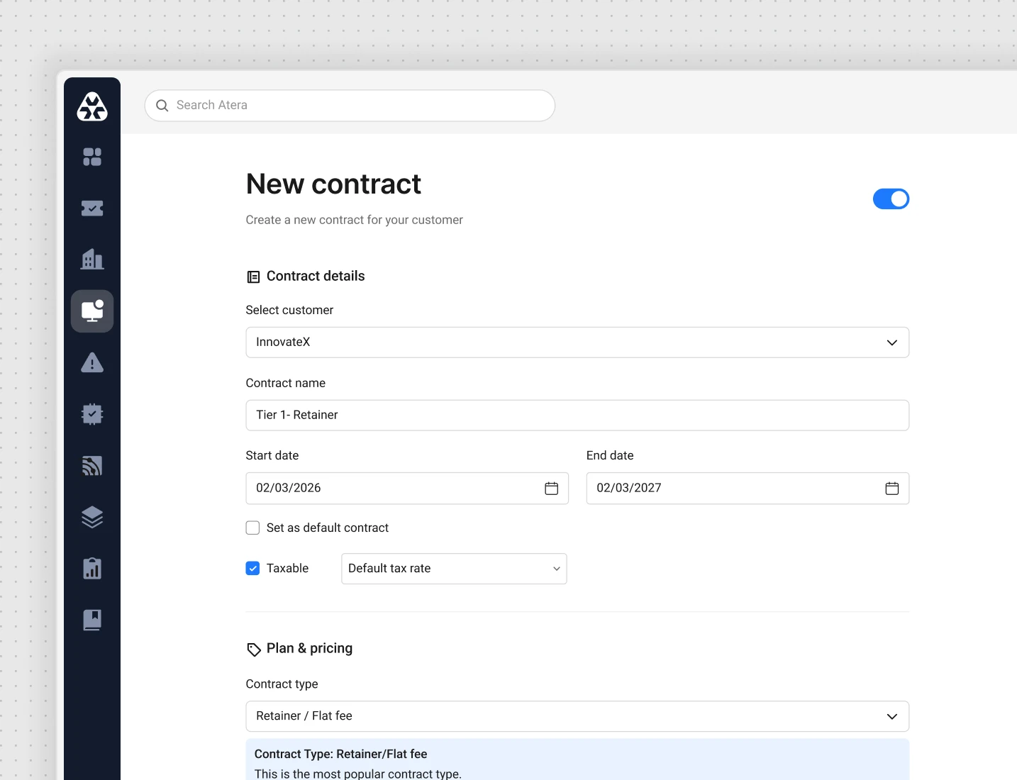 Contracts with differentiated rates