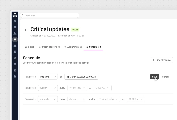 Custom automated scheduling