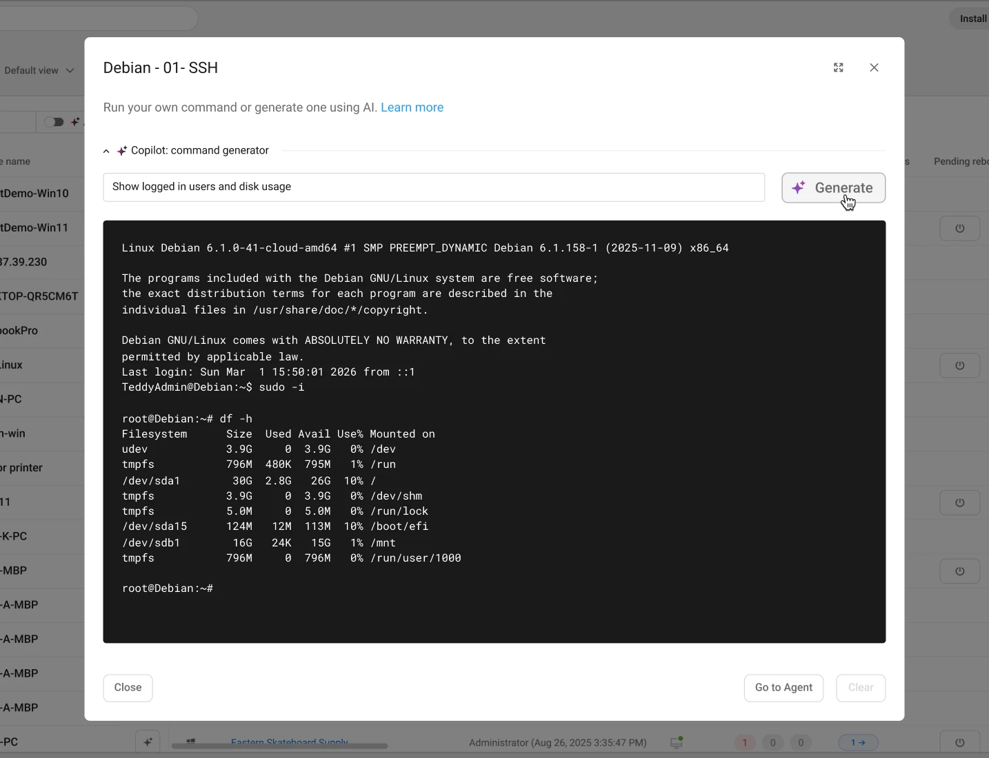 Command line generation