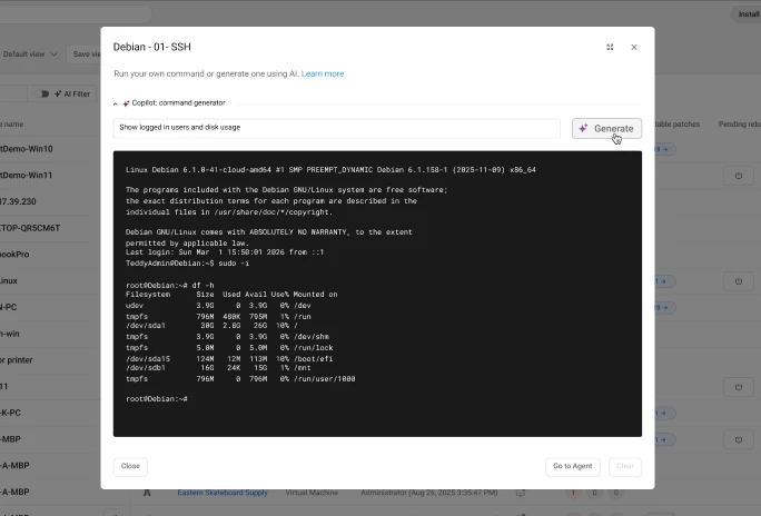 Command line generation