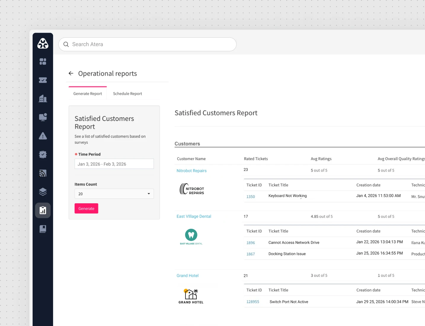User satisfaction