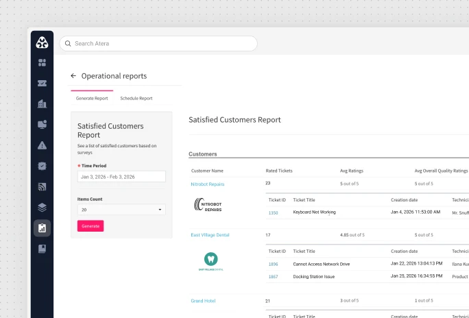User satisfaction